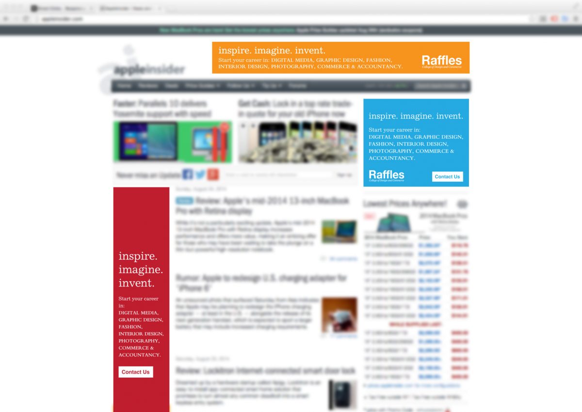 Raffles - Web Design & Google Display Campaign - Direct Clicks